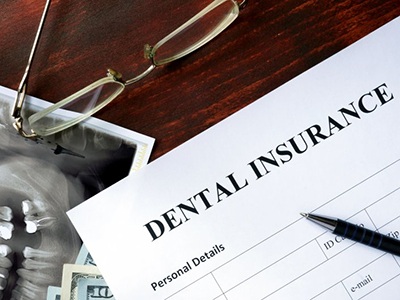 Dental insurance form sitting on a desk